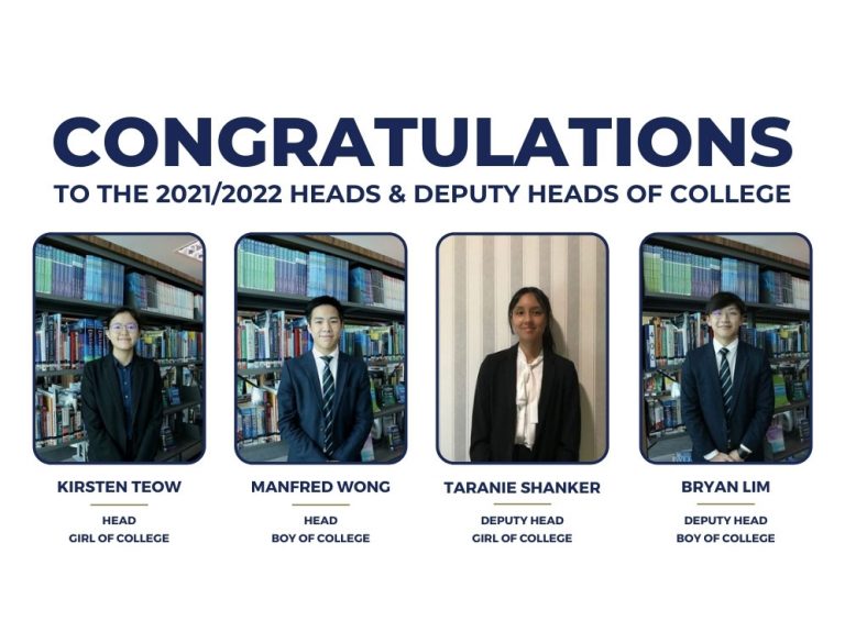The 2021/2022 Heads & Deputy Heads of College Epsom